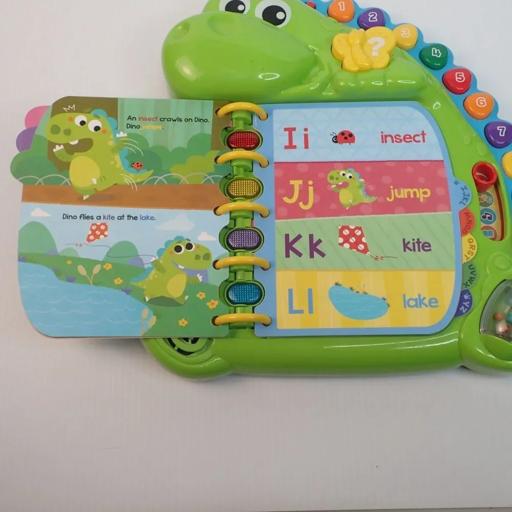 LeapFrog Dino's Delightful Day Alphabet Book Learning Toy Reading Counting